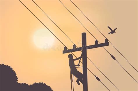 Electrical Lineman Silhouette Stock Illustrations – 24 Electrical ...