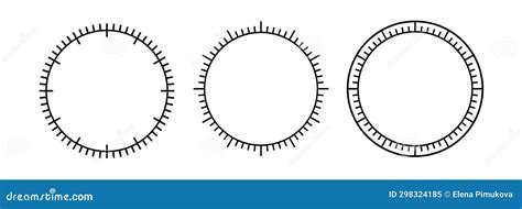 Blank Mechanical Clock Face Divided into Seconds and Minutes. Round ...