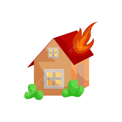 House On Fire Cartoon Png