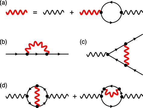 Feynman diagrams for large N f theories. (a) The bold wavy line ...