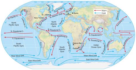 Atlantic Ocean Currents Map