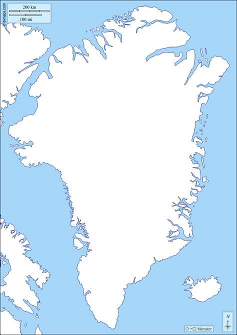 Greenland Map Outline