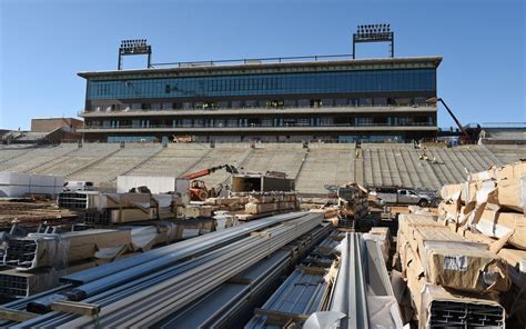 Check of the construction progress at Protective Stadium in Birmingham ...