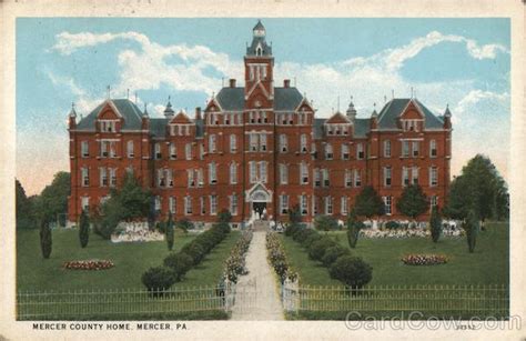 Mercer County Home Pennsylvania Postcard