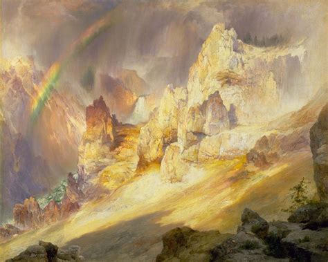 Thomas Moran - Rainbow Over the Grand Canyon of Yellowstone (1900) : r/museum