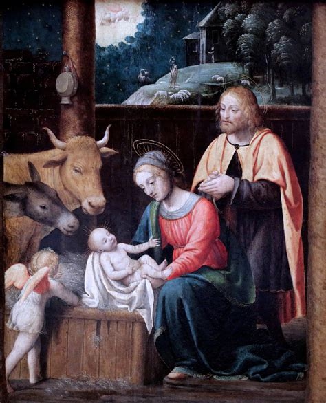 Beautiful Nativity Painting by Bernardino Luini