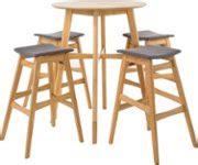 Best Buy: Noble House Rexford Round Wood Dining Table (Set of 5) Natural Oak/Dark Gray 299273