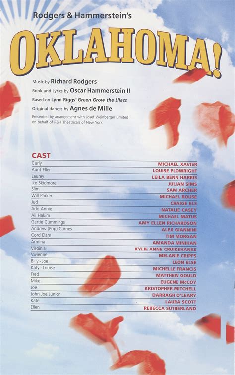 Cast list, Oklahoma! (2009) – Pass It On