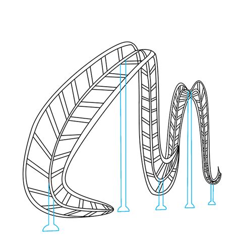 How to Draw a Roller Coaster - Really Easy Drawing Tutorial