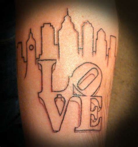 Philadelphia skyline tattoo