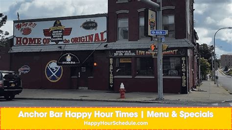 Anchor Bar Happy Hour Times⏳| Menu & Specials 2024