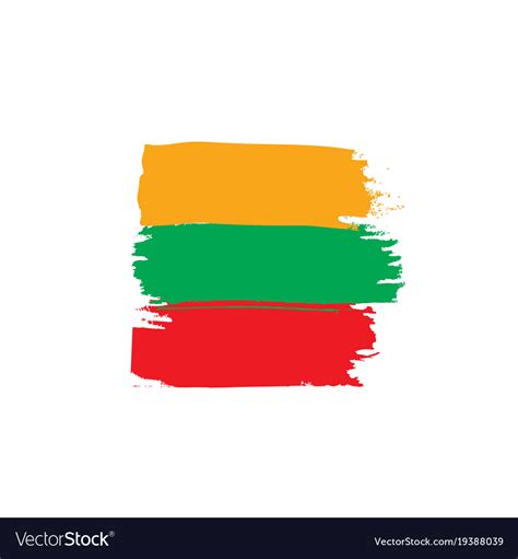 Lithuania flag Royalty Free Vector Image - VectorStock