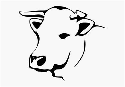 Transparent Cows Clipart - Line Art Cow Png, Png Download - kindpng