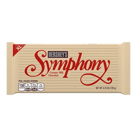 Amazon.com : Hershey Company Symphony XL Creamy Milk Chocolate Bar, 4.25 oz : Grocery & Gourmet Food