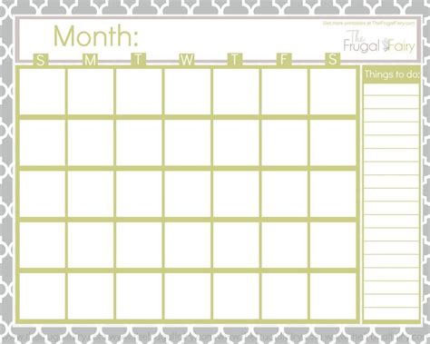 Blank Calendar Print Out • Printable Calendar Template | Blank calendar pages, Blank calendar ...