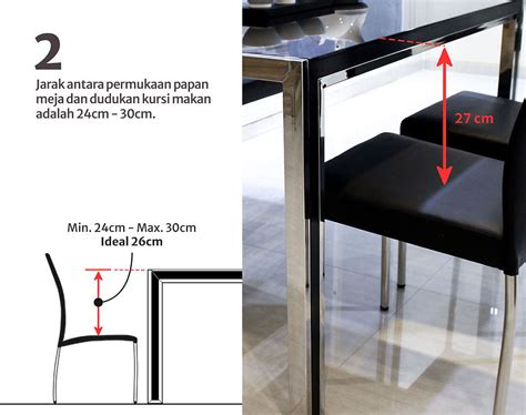Ketinggian Ideal pada Meja dan Kursi untuk Ruang Makan