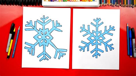 How To Draw A Snowflake - Art For Kids Hub