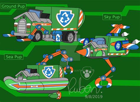 Paw Patrol Upgraded: Rocky's Recycling Truck by Cadabra623 on DeviantArt