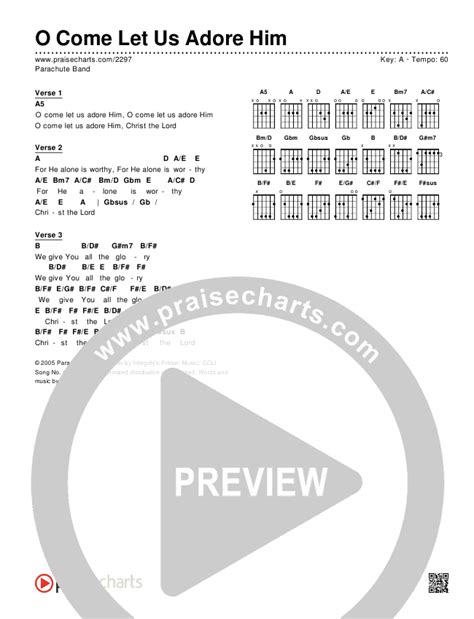 O Come Let Us Adore Him Chords PDF (Parachute Band) - PraiseCharts