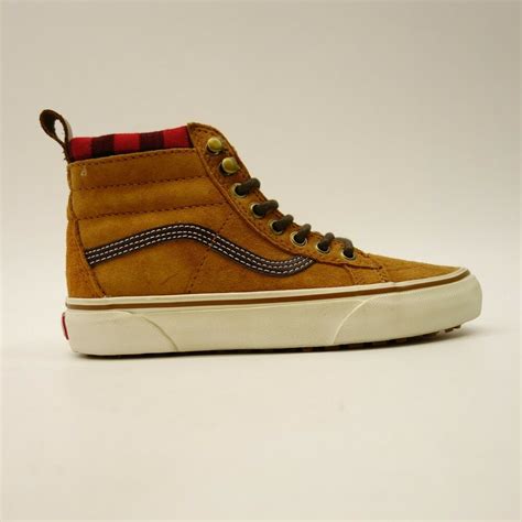 Vans US 5.5 EU 35 Womens Sk8-Hi High Top MTE Brown Suede Casual Skate ...