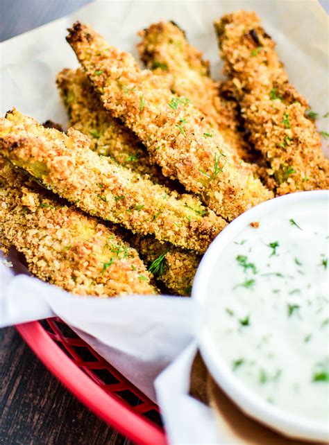 Oven-Fried Pickles with Homemade Dill Buttermilk RanchCooking and Beer