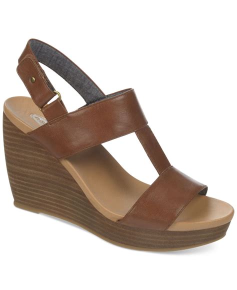 Lyst - Dr. Scholls Mica Platform Wedge Sandals in Brown