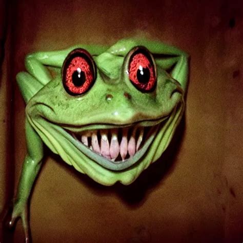 frog face in creepy scary nightmare atmosphere, | Stable Diffusion ...