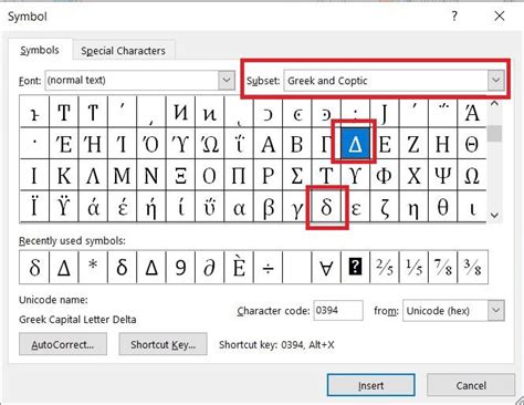 Four methods to type Delta in Word (Δ/δ): Alt X, Alt Code, Insert > Symbols & Math Autocorrect ...