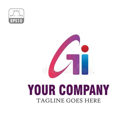 Initials GI Logo Design Template - Vector Stock Illustration ...