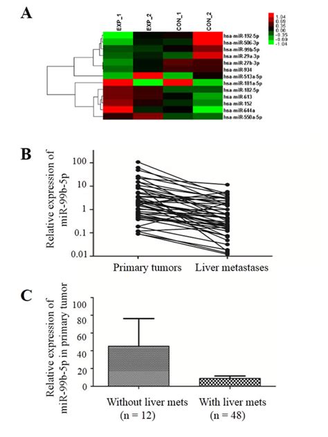 Oncotarget | miRNA-99b-5p suppresses liver metastasis of colorectal cancer by down-regulating mTOR