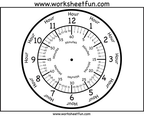 Time – Printable Clock Face – 3 Worksheets / FREE Printable Worksheets – Worksheetfun