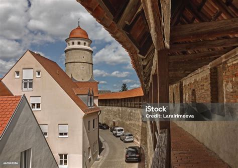 City Wall And Tower Nordlingen Germany Stock Photo - Download Image Now ...