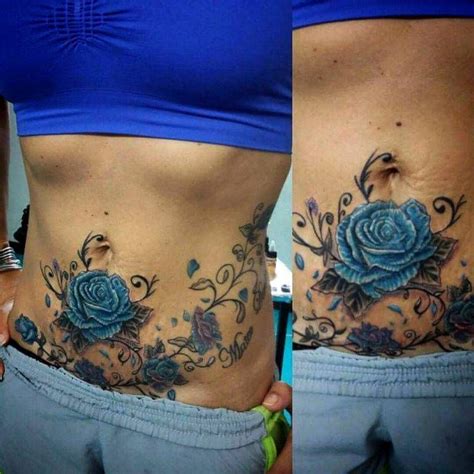 Tummy Tuck Tattoos Designs (3) | Belly tattoos, Belly button tattoos ...