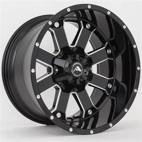 A108 Black Milled – American Off-Road Wheels