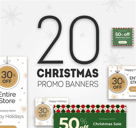 20 Christmas Promo Banners Bundle #74361 - TemplateMonster