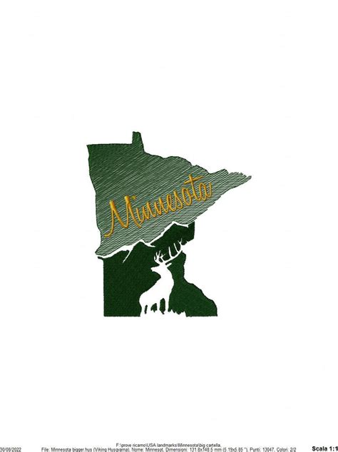 Embroidery Machine Minnesota Silhouette, Minnesota Landmark ITH ...