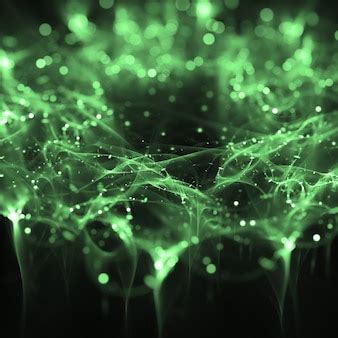 Free Photo | Green lights particles wallpaper