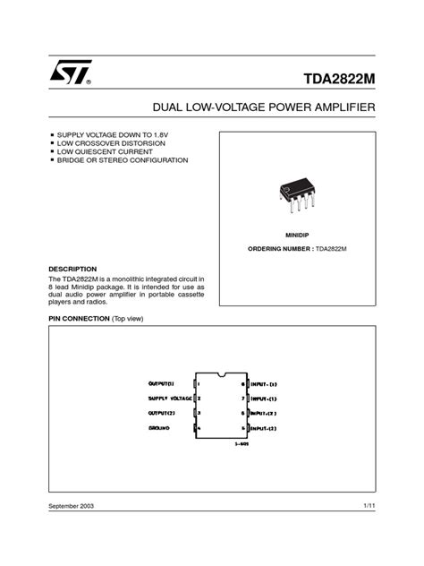 Tda 2822 | PDF