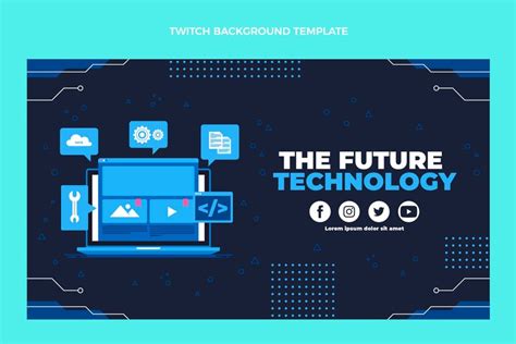 Free Vector | Flat design minimalistic technology twitch background