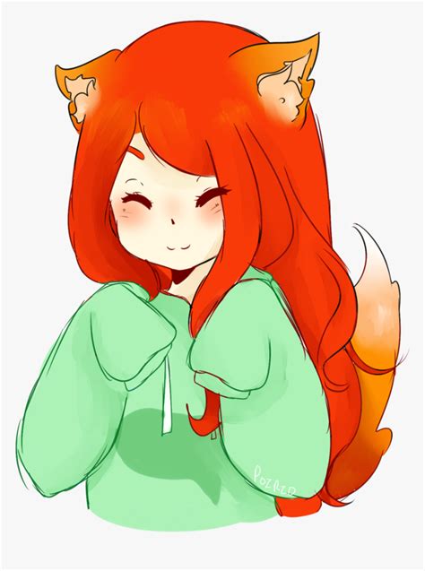 Banner Library Drawing Foxes Female - Cute Fox Girl Drawing, HD Png ...