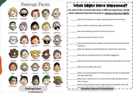 Emotions worksheets: Explore and Manage Feelings Effectively