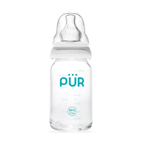 Glass Feeding Bottle 4oz./130ml. – Purbrands – Baby Breast Pump Bottle ...