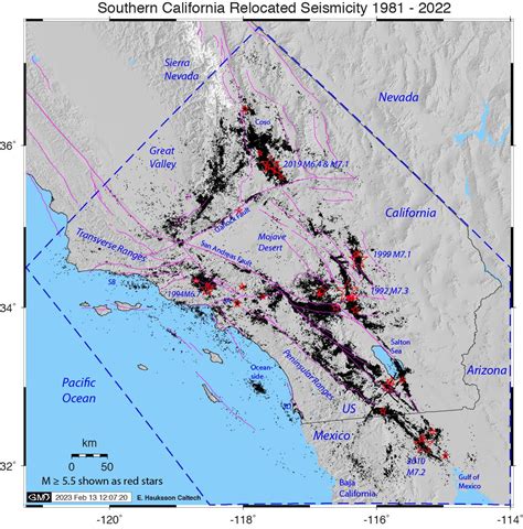 California Earthquake Map Caltech - Gisele Ermentrude