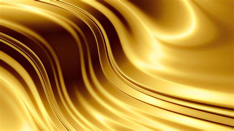 Golden Waves: Abstract HD Wallpaper