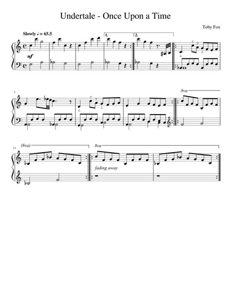 Undertale - Once Upon a Time sheet music for Piano download free in PDF ...