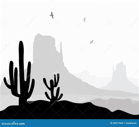 Monument Valley (Arizona)-Vector Stock Vector - Illustration of valley ...