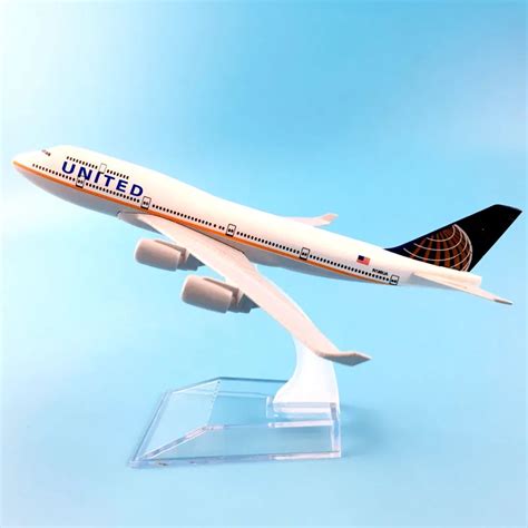 UNITED AIRLINERS 16CM BOEING747 AIR UNITED MODEL PLANE AIRCRAFT TOYS FOR CHILDREN AIRPLANE ...