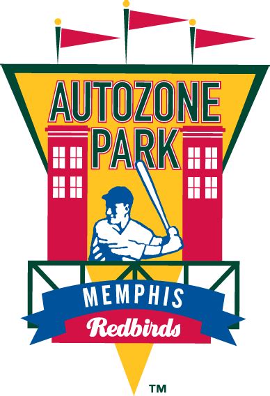 Memphis Redbirds Stadium Logo (19--) - Autozone Park, logo also worn on Redbirds jerseys ...