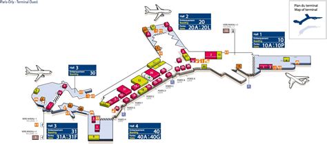 West Orly airport map - Map of West Orly airport (France)