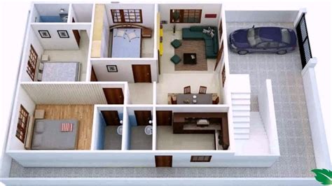 750 Sq Ft House Plans 2 Bedroom Indian Style - YouTube